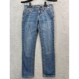 Aeropostale Jeans Size 0 Women's Blue Mid Rise Straight Jeans‎